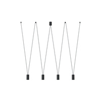 Lampa Sufitowa Wisząca 4x GU10 Czarna Nowoczesna MORE EYE 7822 Nowodvorski