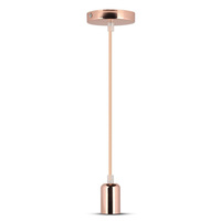 Lampa Wisząca Oprawa E27 Chromowy klosz Rose Gold VT-7448 V-TAC