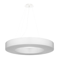 Lampa Sufitowa Wisząca Zwis 6x E27 Żyrandol Okrągła Biała Minimalistyczna Saturno Sollux