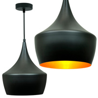 Lampa Wisząca Sufitowa Żyrandol IL MIO MODERN P-306B E27 Czarno-Złota - GOLDLUX (Polux)
