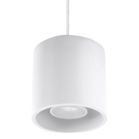 Lampa Sufitowa Wisząca Zwis GU10 Cylindryczna Biała Nowoczesna Orbis Sollux