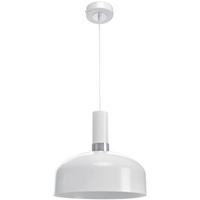 Lampa wisząca biała/chrom żyrandol MiLAGRO MALMO 1x E27