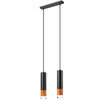 Lampa Wisząca Sufitowa AURELIA 2xE27 Czarna LM-2.152 Lamkur