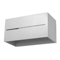 Lampa Ścienna Kinkiet Góra Dół 2x G9 Prostokątna Szara Nowoczesna Lobo Sollux