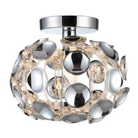 Lampa Sufitowa LED FERRARA E14 Plafon Nowoczesna Srebrna Light Prestige