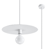 Lampa Sufitowa Wisząca Zwis E27 Żyrandol Okrągła Biała Nowoczesna Flavio Sollux