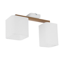 Lampa Sufitowa TORA WHITE Żyrandol Biała Drewniana Skandynawska 2xE27 4162 TK Lighting