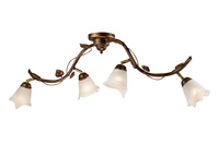 Lampa Sufitowa BLUSZCZ 4xE14 Biała Drewniana Klasyczna LM-4.1 Lamkur