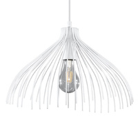 Lampa Sufitowa Wisząca Zwis E27 Żyrandol Geometryczna Biała Industrialna Umb Sollux