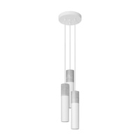 Lampa Sufitowa Oprawa Natynkowa SPOT TUBA 3x GU10 Wisząca Zwis Tubularna Biała Szara Nowoczesna Borigio Sollux