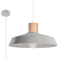Lampa Sufitowa Wisząca Zwis E27 Półokrągła Szara Industrialna Afra Sollux