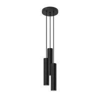 Lampa Sufitowa Oprawa Natynkowa SPOT TUBA 3x GU10 Wisząca Zwis Tubularna Czarna Nowoczesna Lagos Sollux