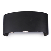 Kinkiet Ogrodowy Elewacyjny Zewnętrzny LED 6W 480lm 3000K Ciepły Góra Dół IP54 Czarny Kobi