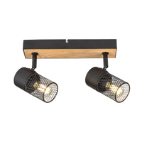 Lampa Sufitowa Punktowa Reflektor Spot 2x E14 Brązowy Industrialny Metta 71152 Rabalux