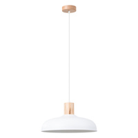 Lampa Sufitowa Wisząca Zwis E27 Okrągła Biała Skandynawska Indy Sollux