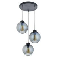 Lampa Sufitowa Wisząca CUBUS GRAPHITE Żyrandol Czarno-Grafitowa Nowoczesna 3xE27 2832 TK Lighting