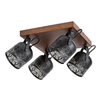 Lampa Sufitowa Punktowa Reflektor Spot E14 Brązowy Industrialny Rotem Rabalux