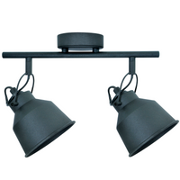 Oprawa ścienna KINKIET Spot Niko 2xE14 GOLDLUX (Polux) CZARNY