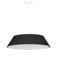 Lampa Sufitowa Wisząca Zwis 5x E27 Żyrandol Geometryczna Czarna Minimalistyczna Vega Sollux
