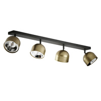 Lampa Sufitowa ALTEA BLACK/GOLD Spot Listwa Czarno-Złota Nowoczesna 4xES111 GU10 3427 TK Lighting
