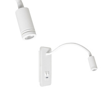 Lampka nocna ścienna BASE 8W + 2W Biała Elastyczna Milagro