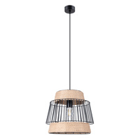 Lampa Sufitowa Wisząca Zwis E27 Żyrandol Geometryczna Czarna Industrialna Brilo Sollux