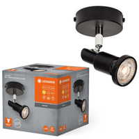 Lampa LED Ścienna Sufitowa Kinkiet Oprawa Natynkowa 3.4W 230lm 3000K Ciepła Ściemnialna Czarny LED Spot Ledvance