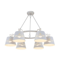 Lampa Sufitowa Wisząca Żyrandol 6x E14 Biały Vintage Anna 2235 Rabalux