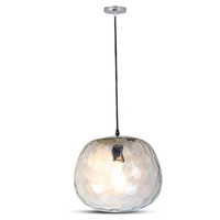 Lampa Wisząca Oprawa E27 Szklany klosz przezroczysty okrągły D:250 VT-7254 V-TAC