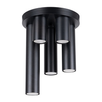 Lampa Sufitowa Plafon Tuba Spot 5x GU10 Czarna Lagos Ocean Green SL.1467 Sollux