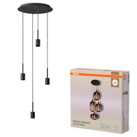 Lampa Sufitowa Wisząca Dekoracyjna 4x E27 Szara Decor Needle Pendant Osram