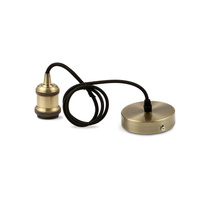 Lampa Wisząca Oprawa E27 Metalowy klosz mosiądz VT-7555 V-TAC