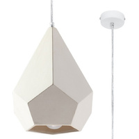 Lampa Sufitowa Wisząca Zwis E27 Geometryczna Biała Nowoczesna Pavlus Sollux