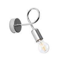 Lampa Ścienna Kinkiet E27 Nieregularna Chrom Industrialna Supeł Sollux