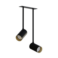 Lampa Sufitowa Oprawa Podtynkowa Reflektor Punktowa 2x GU10 Czarna Nowoczesna MONO SURFACE LONG 7682 Nowodvorski
