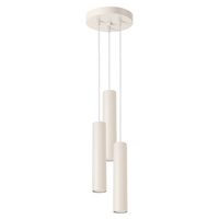 Lampa Wisząca Sufitowa Zwis Tuba Spot 3x GU10 Beżowa Lagos Ocean Green SL.1482 Sollux