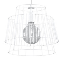 Lampa Sufitowa Wisząca Zwis E27 Żyrandol Geometryczna Biała Industrialna Gate Sollux