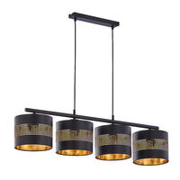 Lampa Wisząca Sufitowa TAGO BLACK Żyrandol Czarno-Złota Nowoczesna 4xE27 3213 TK Lighting