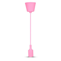 Lampa Wisząca Oprawa E27 Silikonowy klosz różowy VT-7228 V-TAC