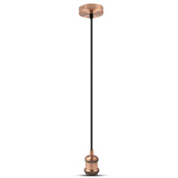 Lampa Wisząca Oprawa E27 Metalowy klosz wiśniowy VT-7555 V-TAC