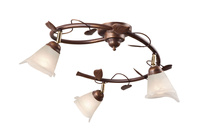 Lampa Sufitowa BLUSZCZ 3xE14 Biała Drewniana Klasyczna LM-3.14 Lamkur
