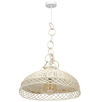 Lampa Wisząca Sufitowa VIMINI 1xE27 Wilkinowa Biała Milagro