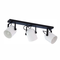 Lampa Sufitowa Natynkowa SPECTRA BLACK/WHITE Listwa Spot Czarno-Biała Nowoczesna 3xE27 3490 TK Lighting
