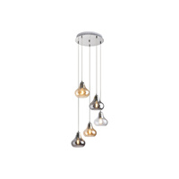 Lampa Wisząca Sufitowa 5x E27 Chrom Nowoczesny Jezabel Rabalux