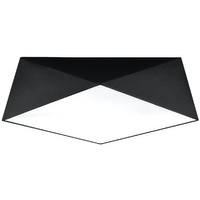 Lampa Sufitowa Plafon 3x E27 Geometryczna Czarna Nowoczesna Hexa Sollux