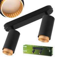 Lampa Sufitowa Reflektor LED 2x GU10 Tuba Spot ELIGIS Czarny LUMILED