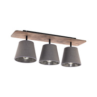 Lampa Sufitowa 3x E27 Szara Nowoczesna AWINION 9717 Nowodvorski