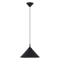 Lampa Sufitowa Wisząca Zwis E27 Geometryczna Czarna Skandynawska Zuma Sollux