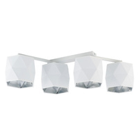 Lampa Sufitowa SIRO WHITE Żyrandol Biało-Srebrna Nowoczesna Geometryczna 4xE27 3249 TK Lighting