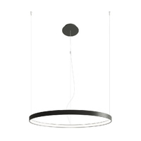 Lampa Sufitowa LED Wisząca RIO 50W 4000K Żyrandol Okrągła 78cm Czarna SOLLUX